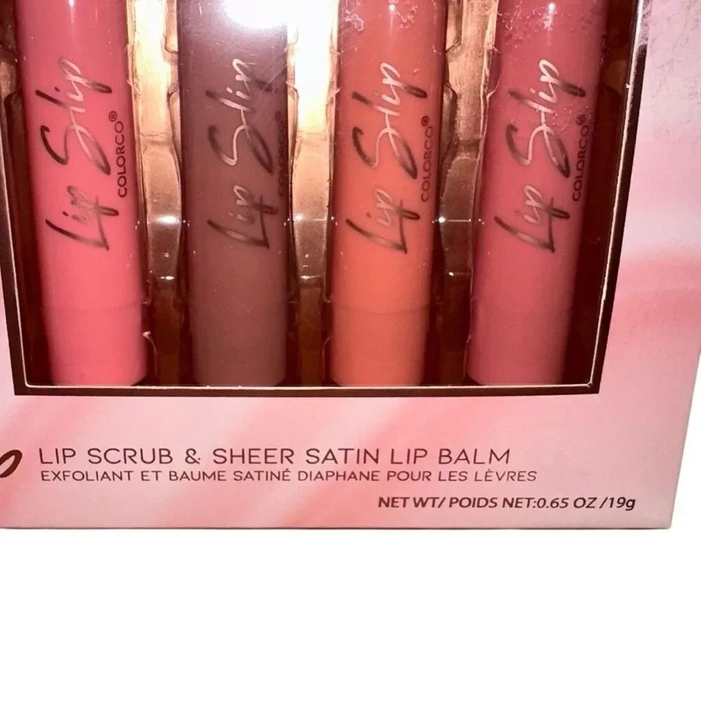 Colorco Lip Slip | Lip Scrub & Sheer Satin Lip Balm Set